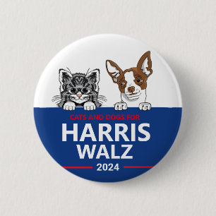 Katt och Hundar för Harris Walz Knapp