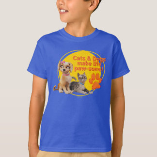 Katt och Hundar gör livet Tass lite! T Shirt