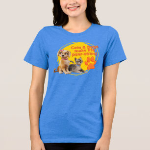Katt och Hundar gör livet Tass lite! T Shirt