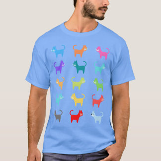 Katt och hundar roligt t shirt
