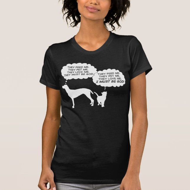 Katt och Hundar Shirt Tee Shirt (Framsida)