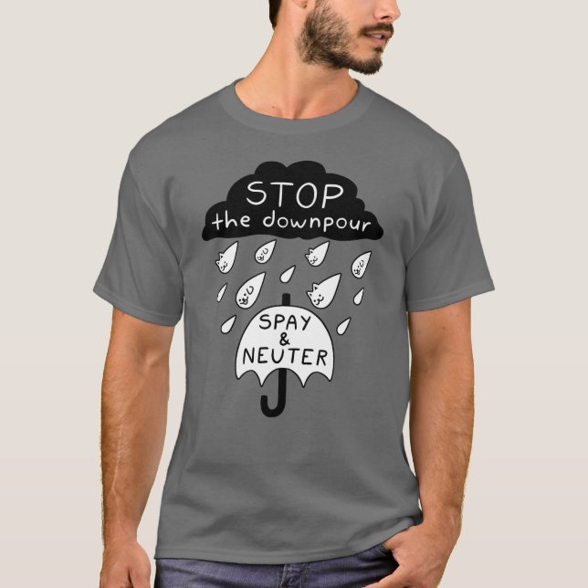 Katt och Hundar (spay & Neuter) T Shirt (Framsida)