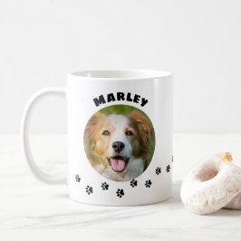 Katt- och hundfoto med tassavtrycksslinga kaffemugg