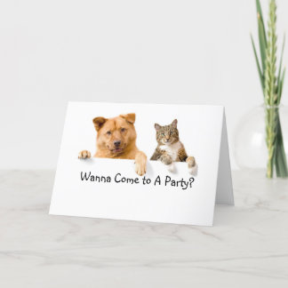Katt- och hundpartyinbjudan inbjudan