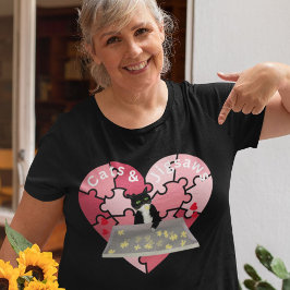 Katt- och Jigsaws-pussel älskare T Shirt