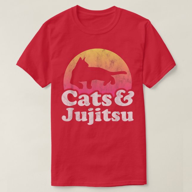 Katt och Jujitsu Manar eller kvinnokatt T Shirt (Design framsida)