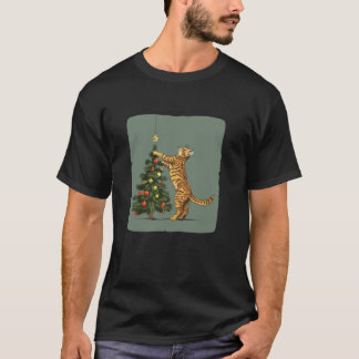 Katt och Julgran T Shirt