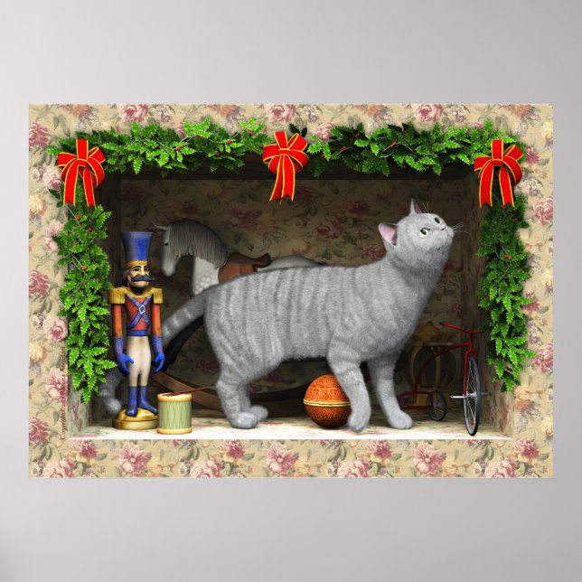 Katt och julprylar poster (Framsidan)