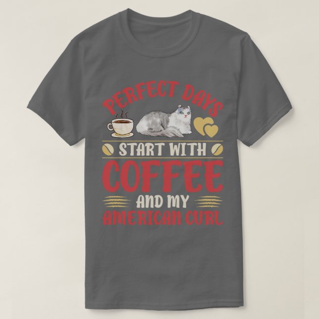 Katt och kaffe 5 t shirt (Design framsida)