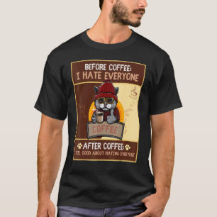 Katt Och Kaffe Berättelse T Shirt