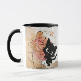 Katt och kaffe.. min furrvorit! :) Cute, funny Mugg