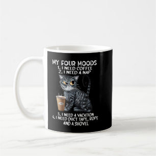 Katt och kaffe, min fyra mood, Kat Lovers, kaffe Kaffemugg