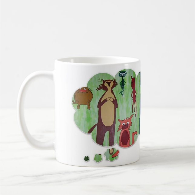 Katt och kaffe Mugg! Kaffemugg (Vänster)