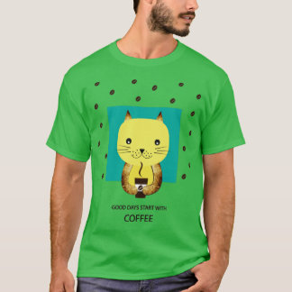 Katt och kaffe t shirt