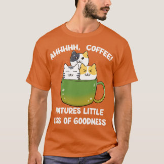Katt- och kaffekaffe över kaffe Älskare T Shirt