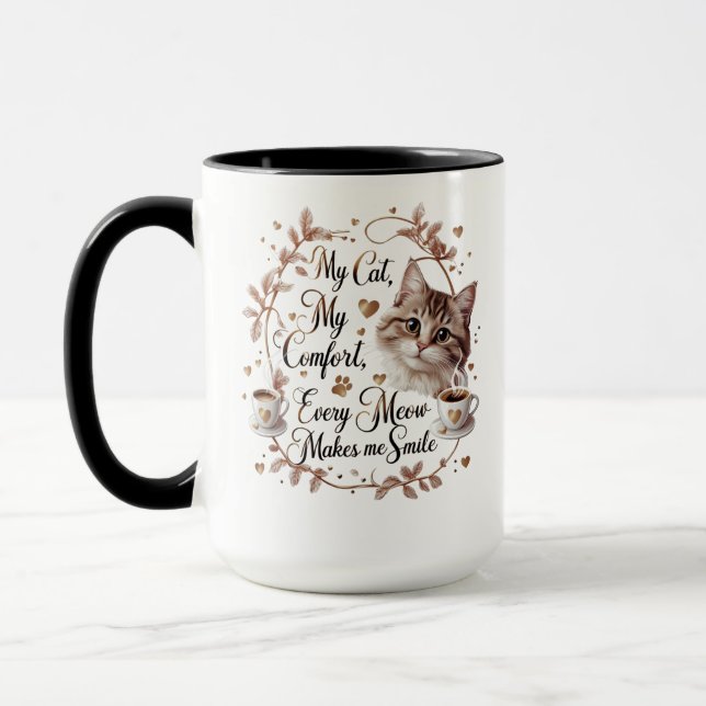 Katt- och kaffekomfort Mugg - höstvibes | Mysigt k (Vänster)