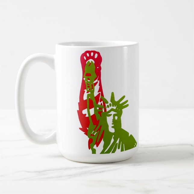 Katt och kattföräldrar till Kamala Harris! Kaffemugg (Vänster)