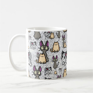 Katt och kattungar 2 kaffemugg