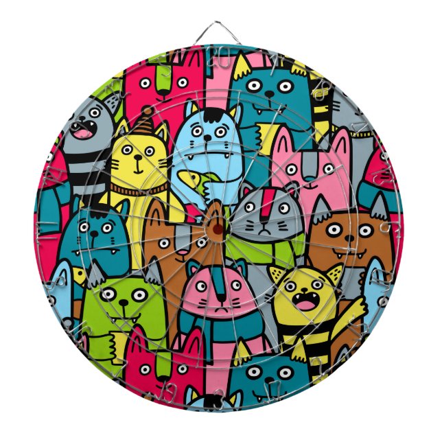 Katt och kattungar darttavla (Framsidan)