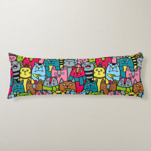 Katt och kattungar kroppskudde