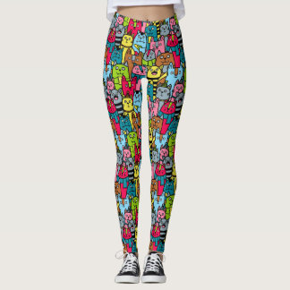 Katt och kattungar leggings