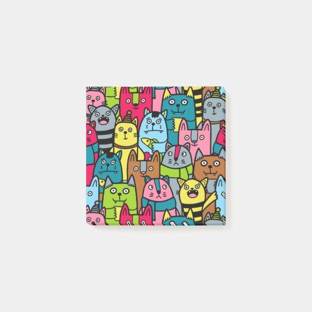 Katt och kattungar post-it block (Framsida)