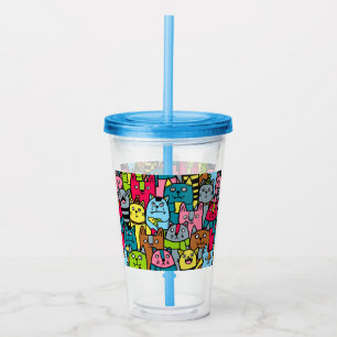Katt och kattungar take away mugg