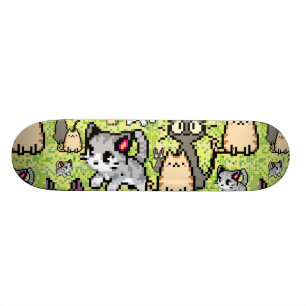 Katt och kattunge mini skateboard bräda 18,5 cm