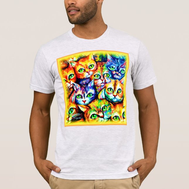 Katt och kattunge Mönster. Köp nu T Shirt (Framsida)