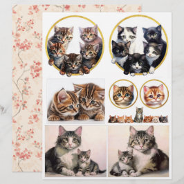Katt- och kattungesaker i vintage-stil
