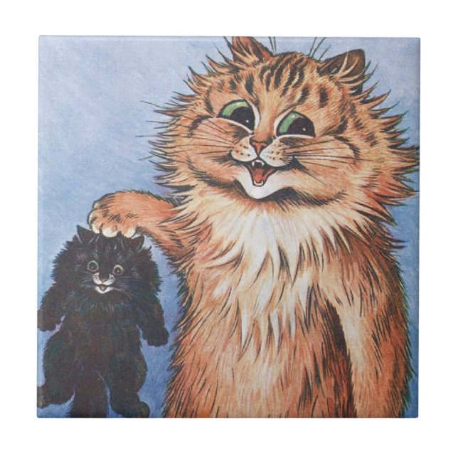 Katt och kittens, Louis Wain Kakelplatta (Framsidan)