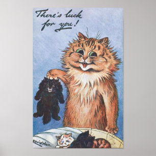 Katt och kittens, Louis Wain Poster