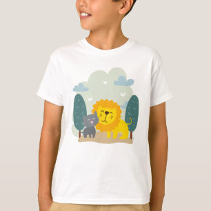 Katt och Lejon bästa vän T Shirt