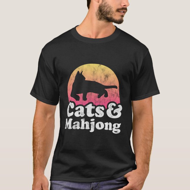 Katt och Mahjong 's eller 's Cat T Shirt (Framsida)