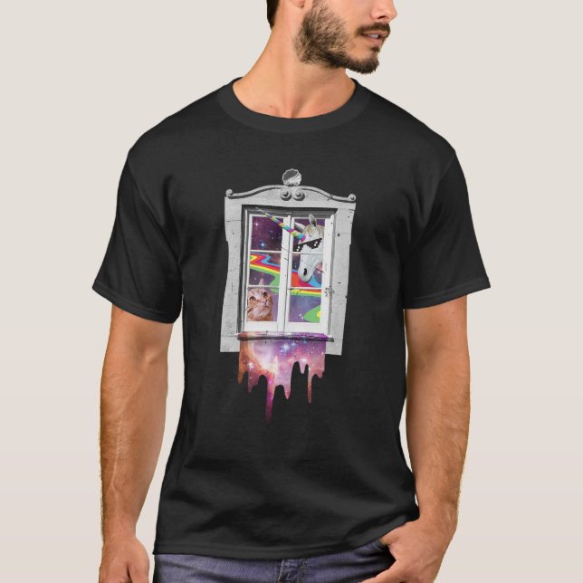 Katt och majs i rymdfartslagret t shirt (Framsida)