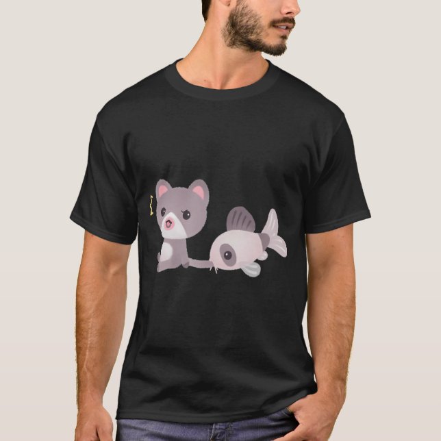Katt och mal t shirt (Framsida)