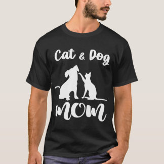 Katt och Mamma Pets Animals Puppy for Women Älskar T Shirt