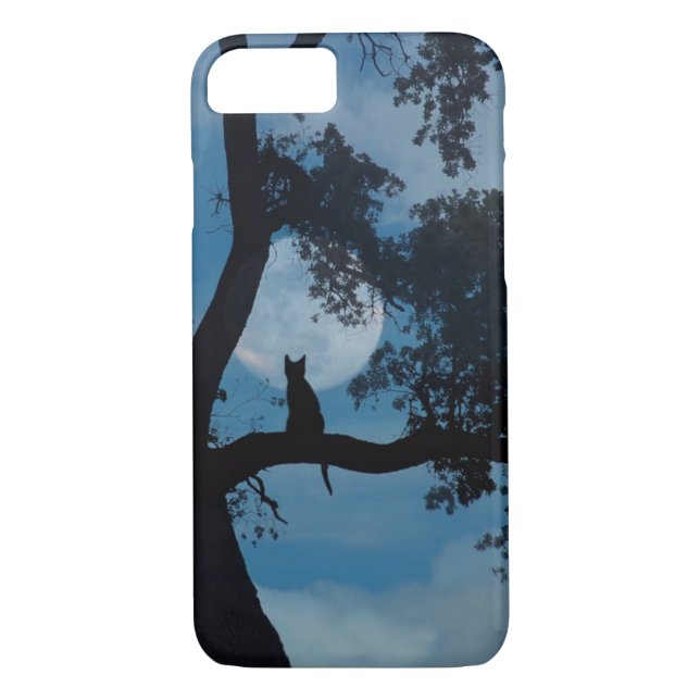 Katt och Måne Fodral Case-Mate iPhone Skal (Baksida)