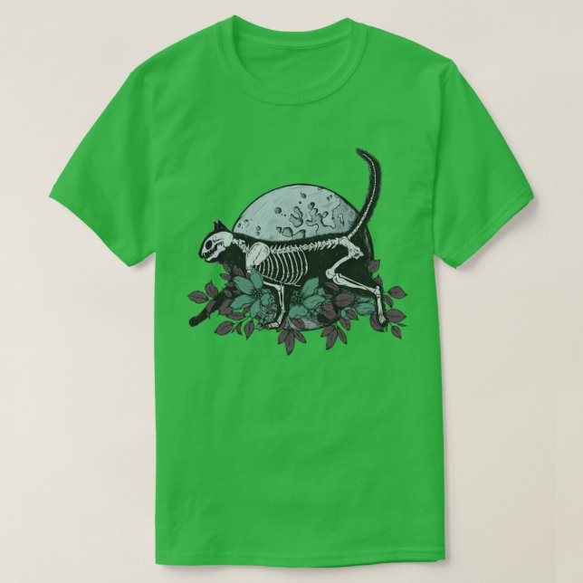 Katt och måne t shirt (Design framsida)