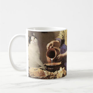 Katt- och mjölkkonstmugg kaffemugg