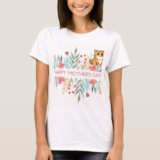 Katt och morsdagsdesign t shirt