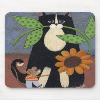 Katt och Mousepad Musmatta