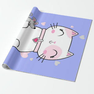 Katt och mus bästa vän för Blanket Presentpapper