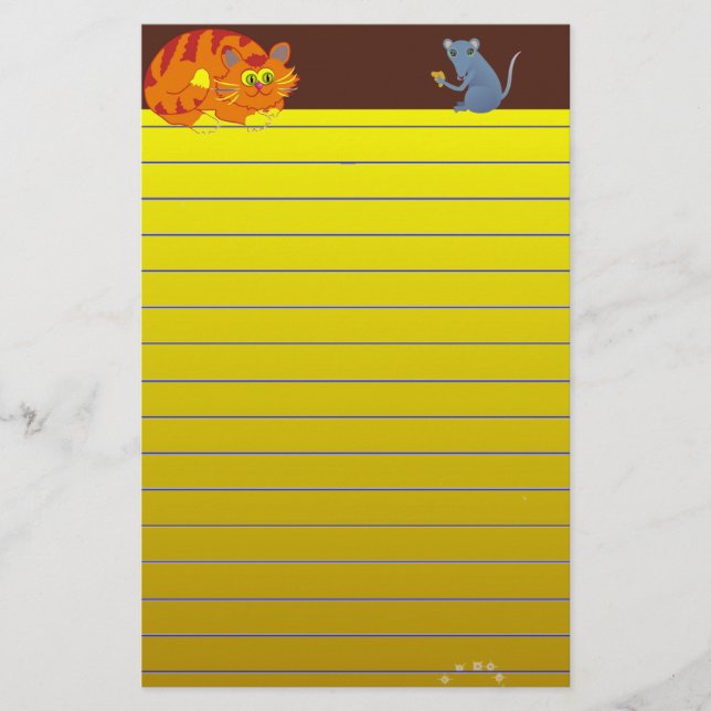 Katt och mus brevpapper (Framsida)