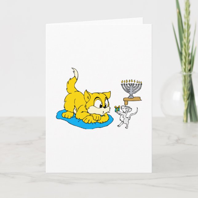 Katt och mus helgkort (Framsida)