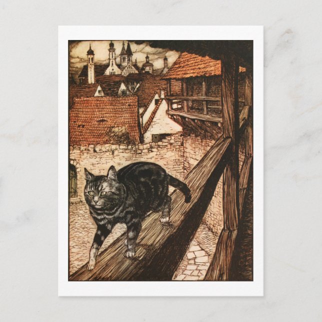 Katt och mus i partnerskap vykort (Framsida)