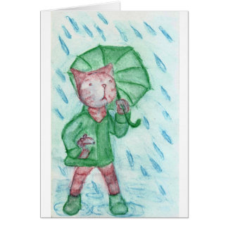 Katt och mus i regna OBS kort