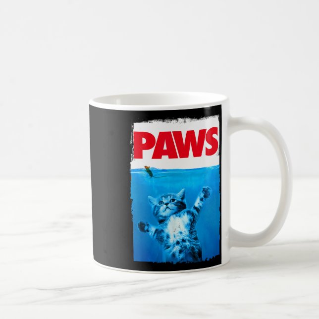 Katt och mus i tassar överkant kaffemugg (Höger)