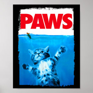Katt och mus i tassar överkant poster