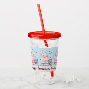Katt och mus Lycklig Hanukkah Take Away Mugg